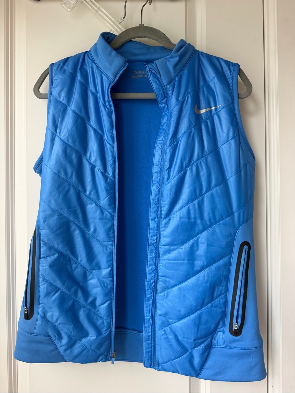Nike Women's Bright Blue Quilted Athletic Vest